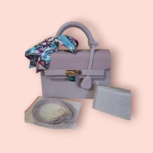 Lilac Purple Vegan Leather 2Pcs Set
