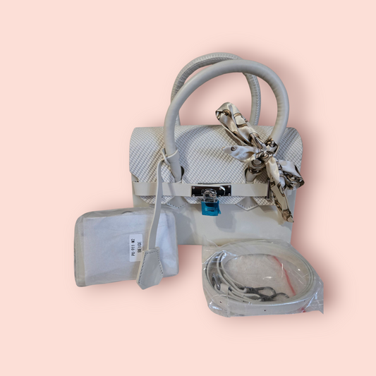 Light Beige Vegan Leather 2Pcs Set