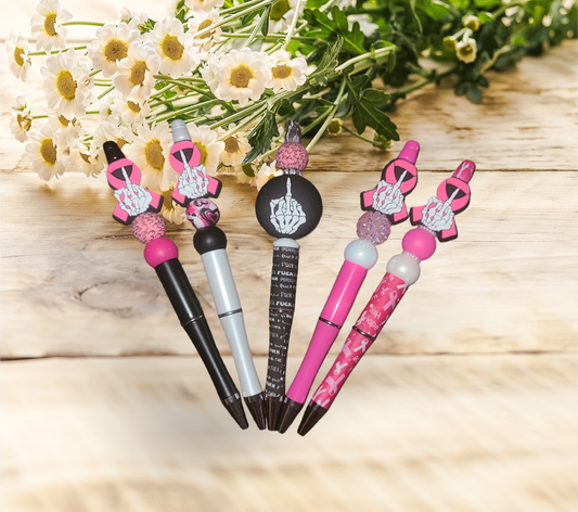 F*ck Cancer Beaded Pen - Pretty Things Created