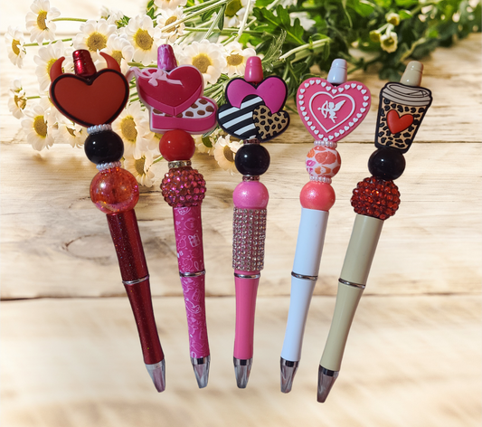 Valentine Beaded Pens #1 - Pretty Things Created