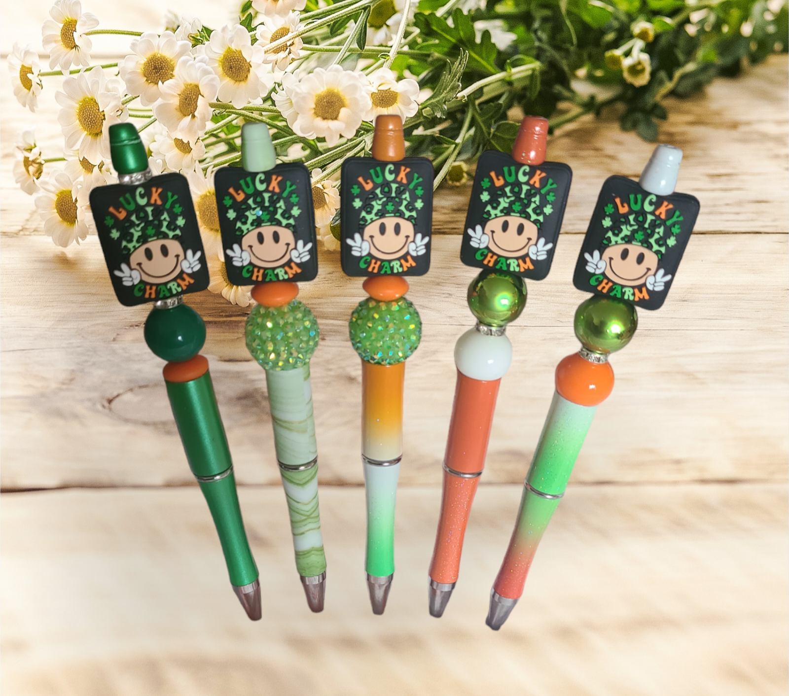 St Patrick Beaded Pen #2 - Pretty Things Created