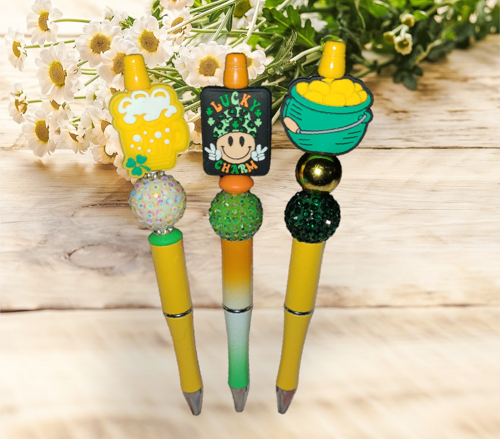 St Patrick Beaded Pen #1 - Pretty Things Created