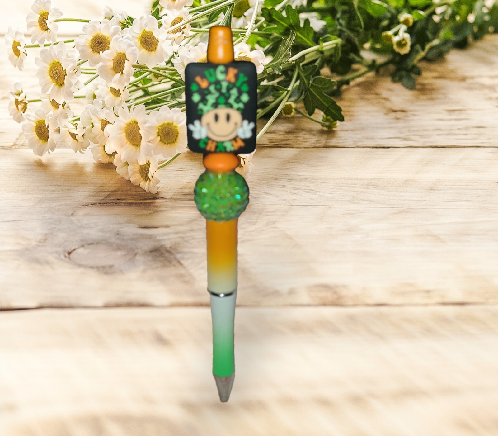 St Patrick Beaded Pen #1 - Pretty Things Created