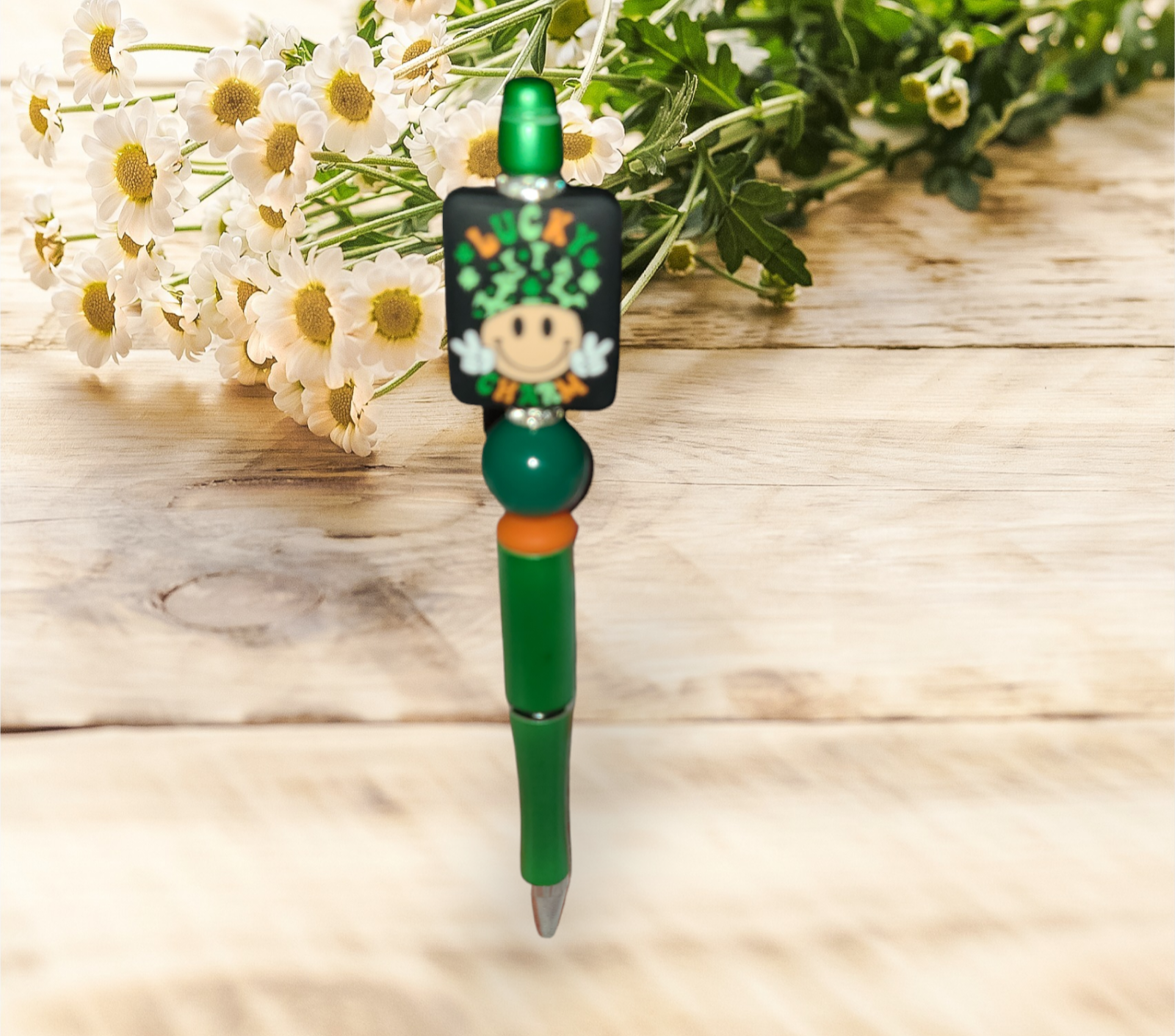 St Patrick Beaded Pen #2 - Pretty Things Created