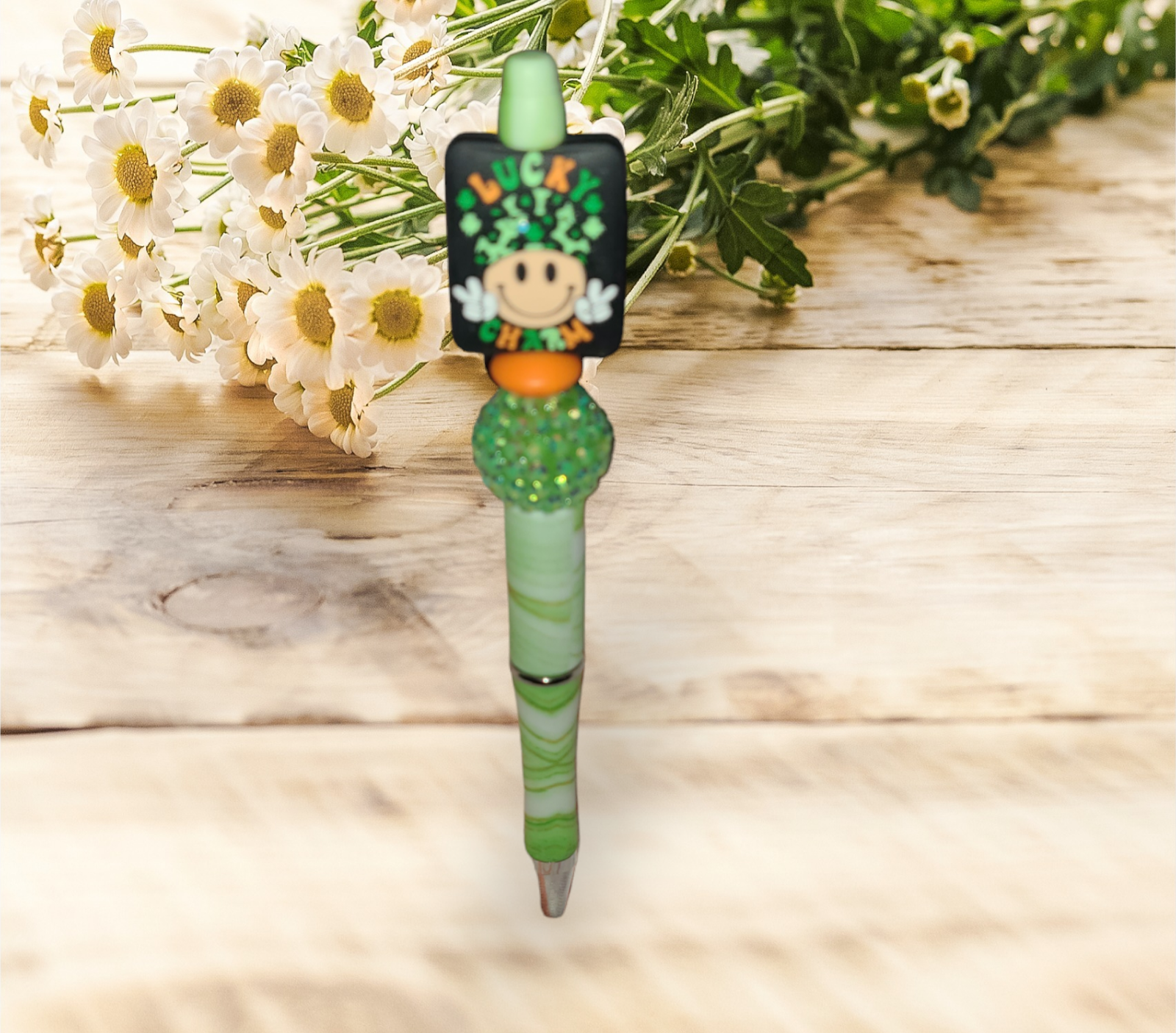 St Patrick Beaded Pen #2 - Pretty Things Created