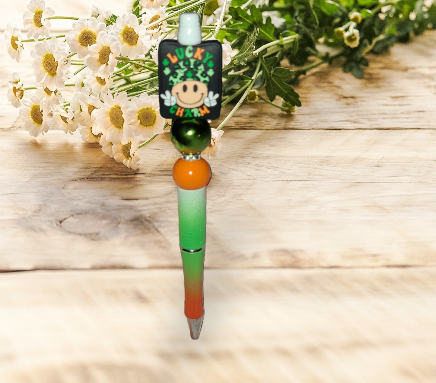 St Patrick Beaded Pen #2 - Pretty Things Created