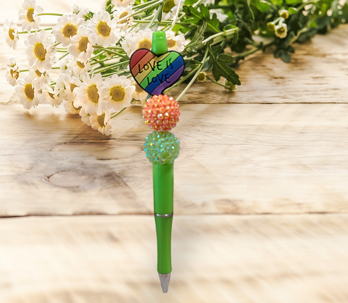 Love Is Love Beaded Pen #1 - Pretty Things Created