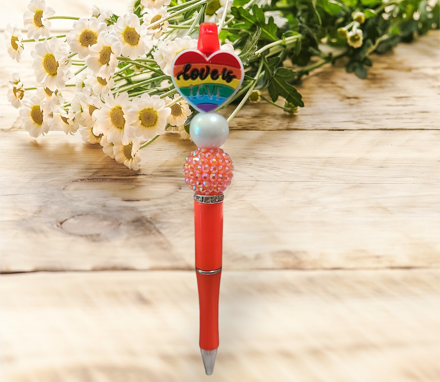 Love Is Love Beaded Pen #2 - Pretty Things Created