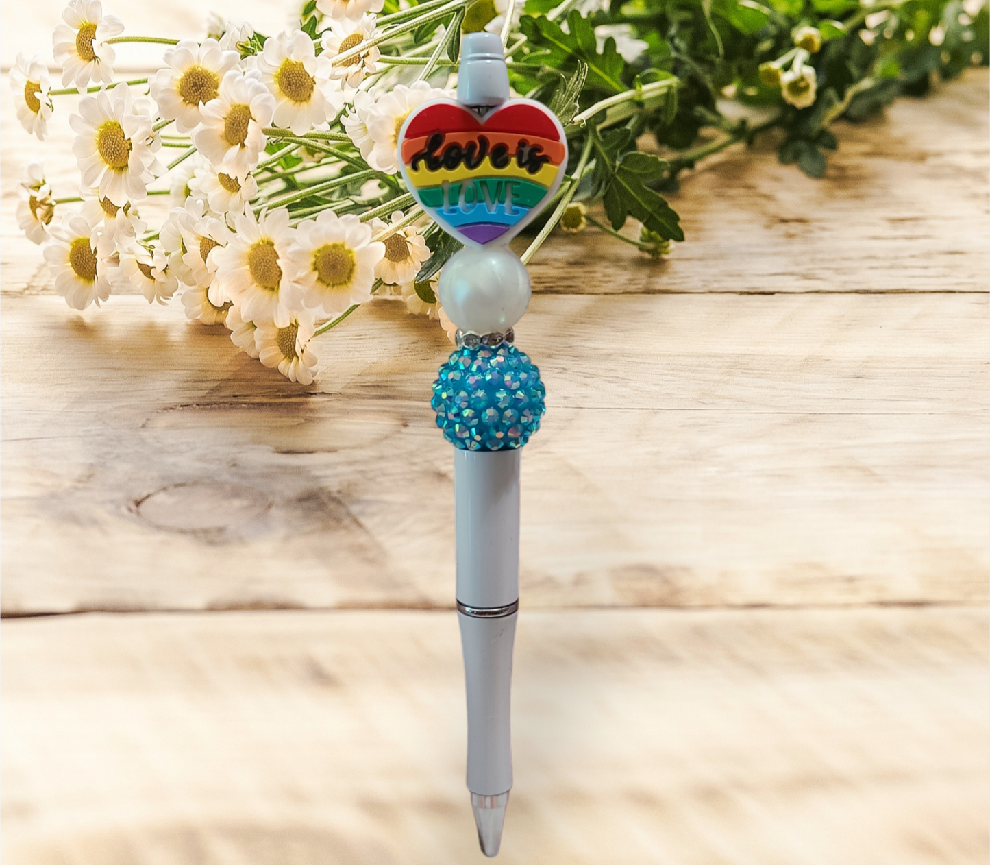 Love Is Love Beaded Pen #2 - Pretty Things Created