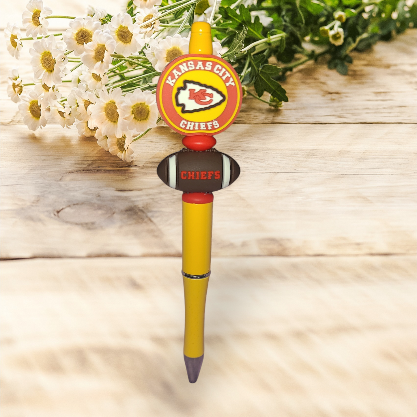 NFL K.C. Chiefs Beaded Pen