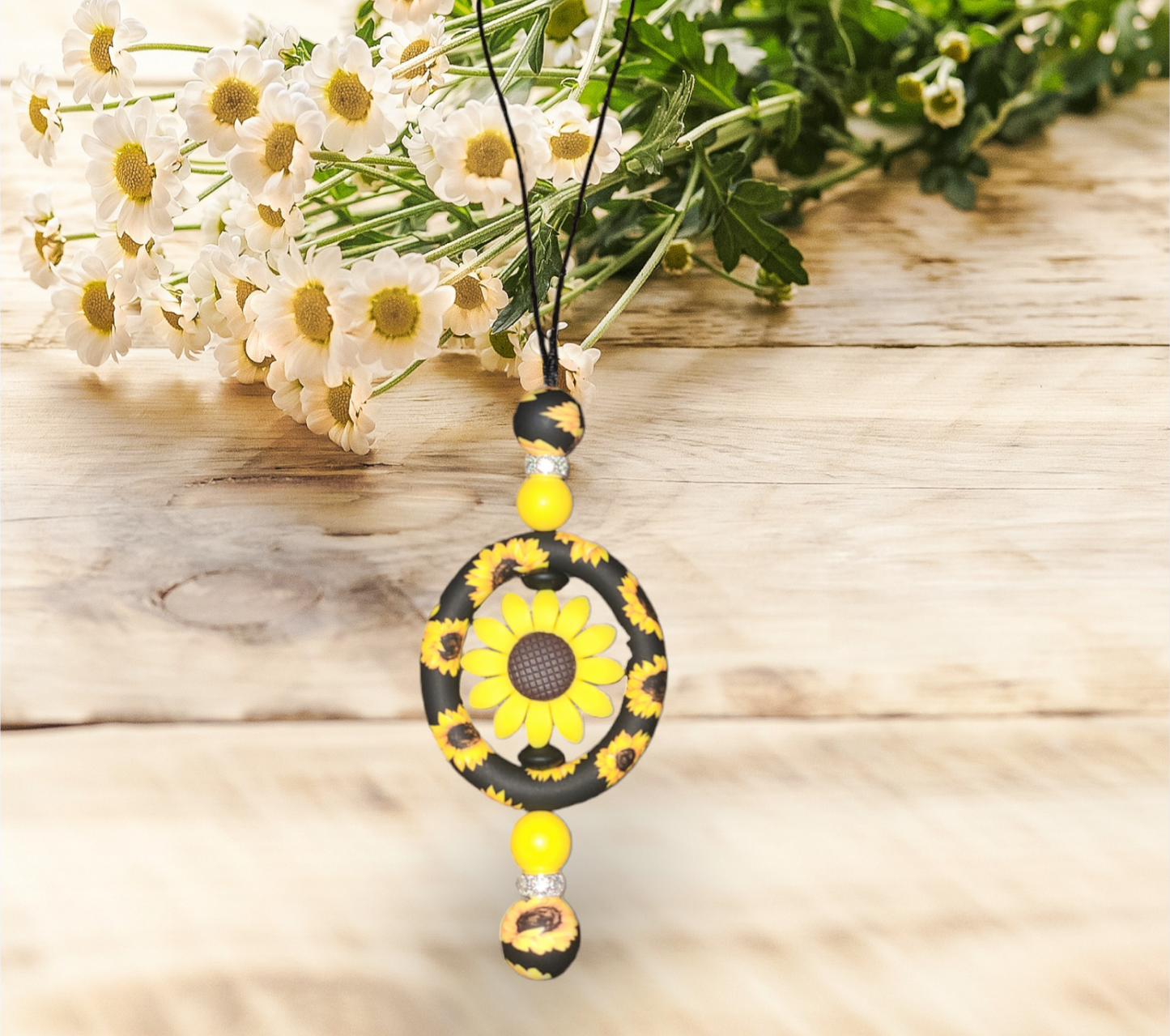 Sunflower Car Charm - Pretty Things Created