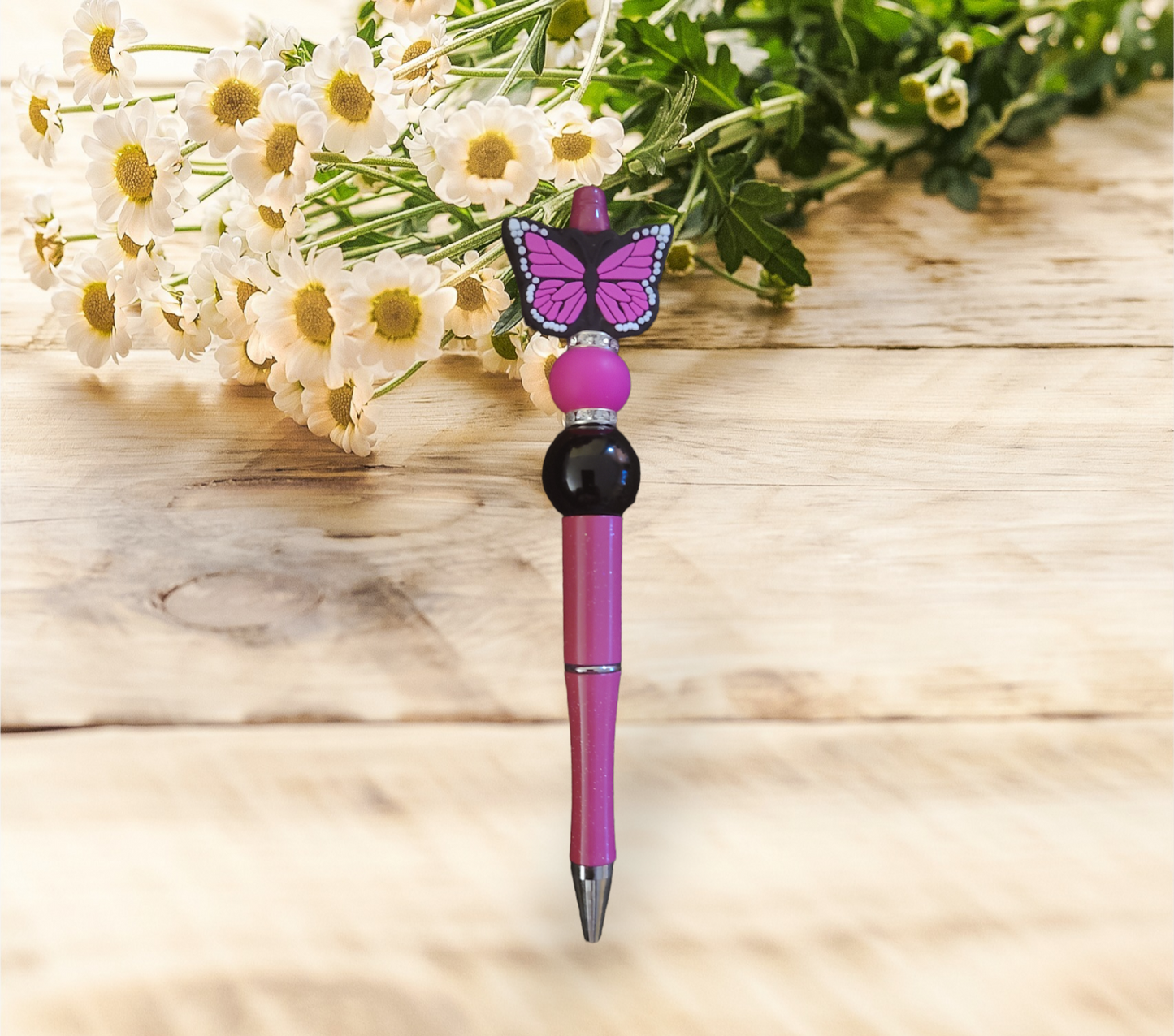 Big Butterfly Beaded Pen - Pretty Things Created