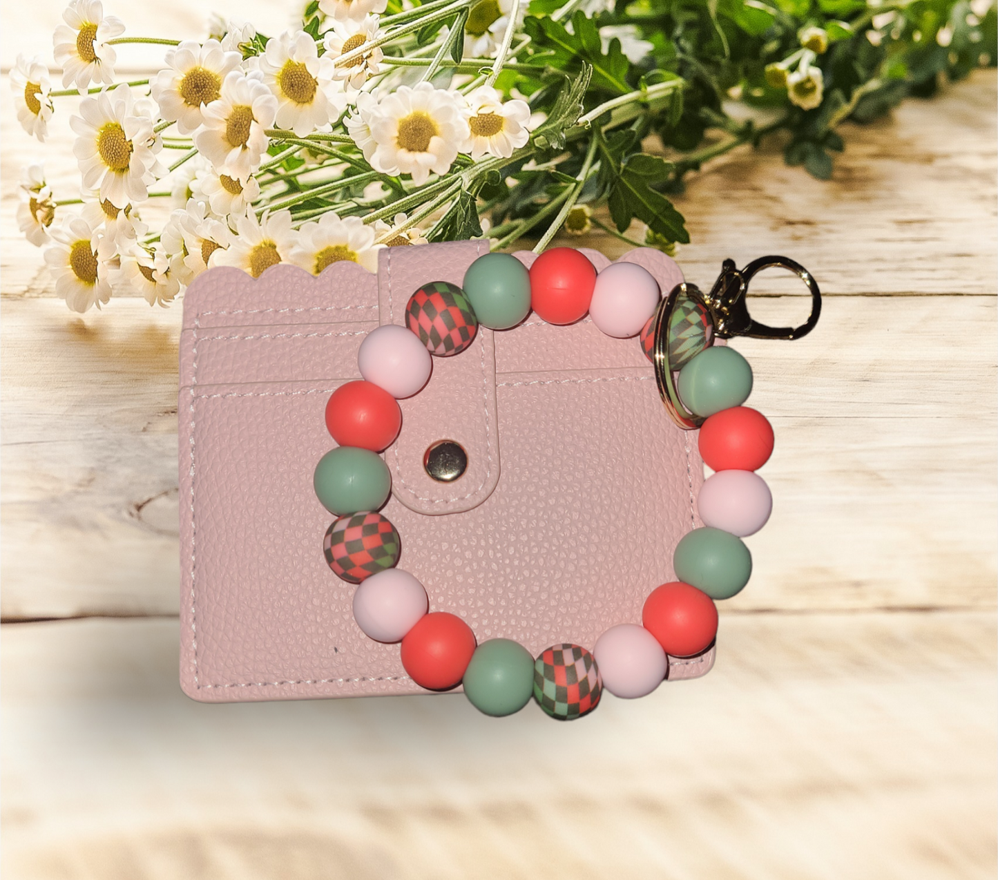 Pretty In Pink Wallet Wristlet Keychain - Pretty Things Created