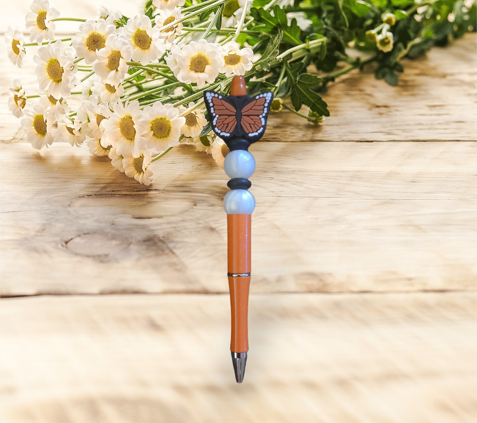 Big Butterfly Beaded Pen - Pretty Things Created