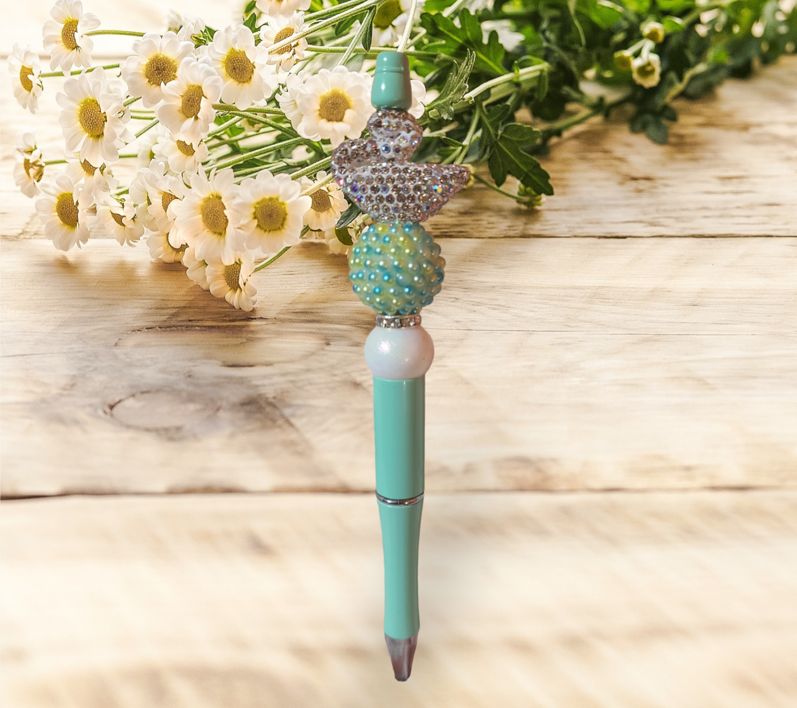 Swans Beaded Pen - Pretty Things Created