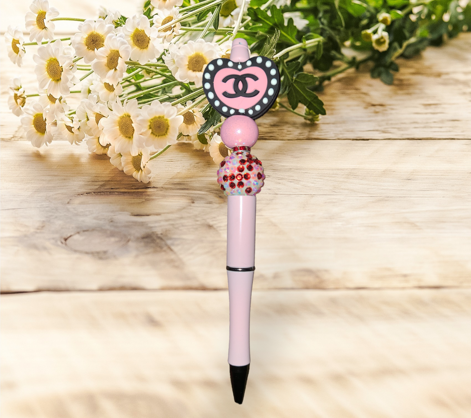 C C Heart Beaded Pen #2 - Pretty Things Created