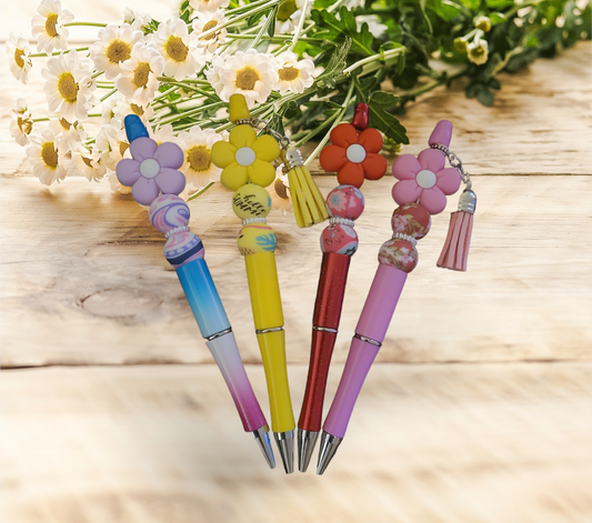 Flower Beaded Pen - Pretty Things Created