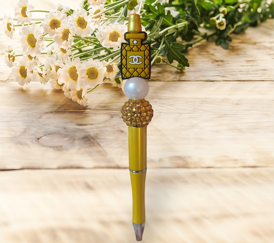 C C Refume Bottle Beaded Pen - Pretty Things Created