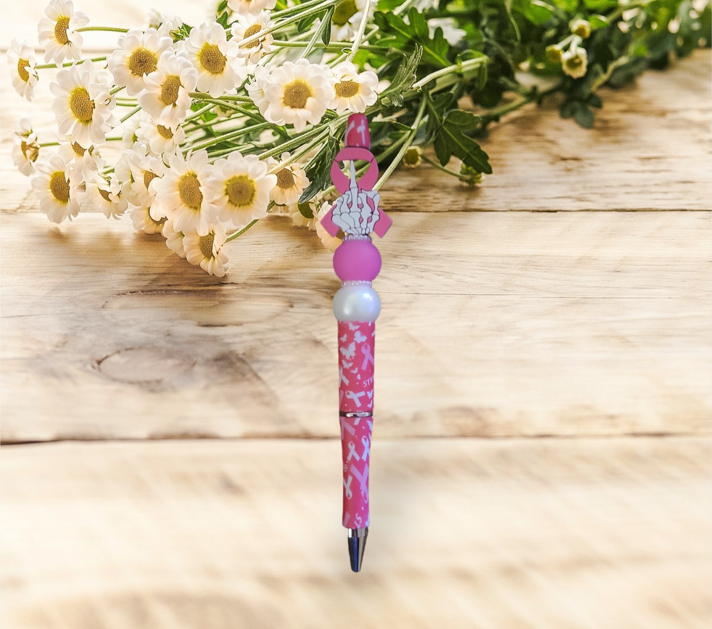 F*ck Cancer Beaded Pen - Pretty Things Created