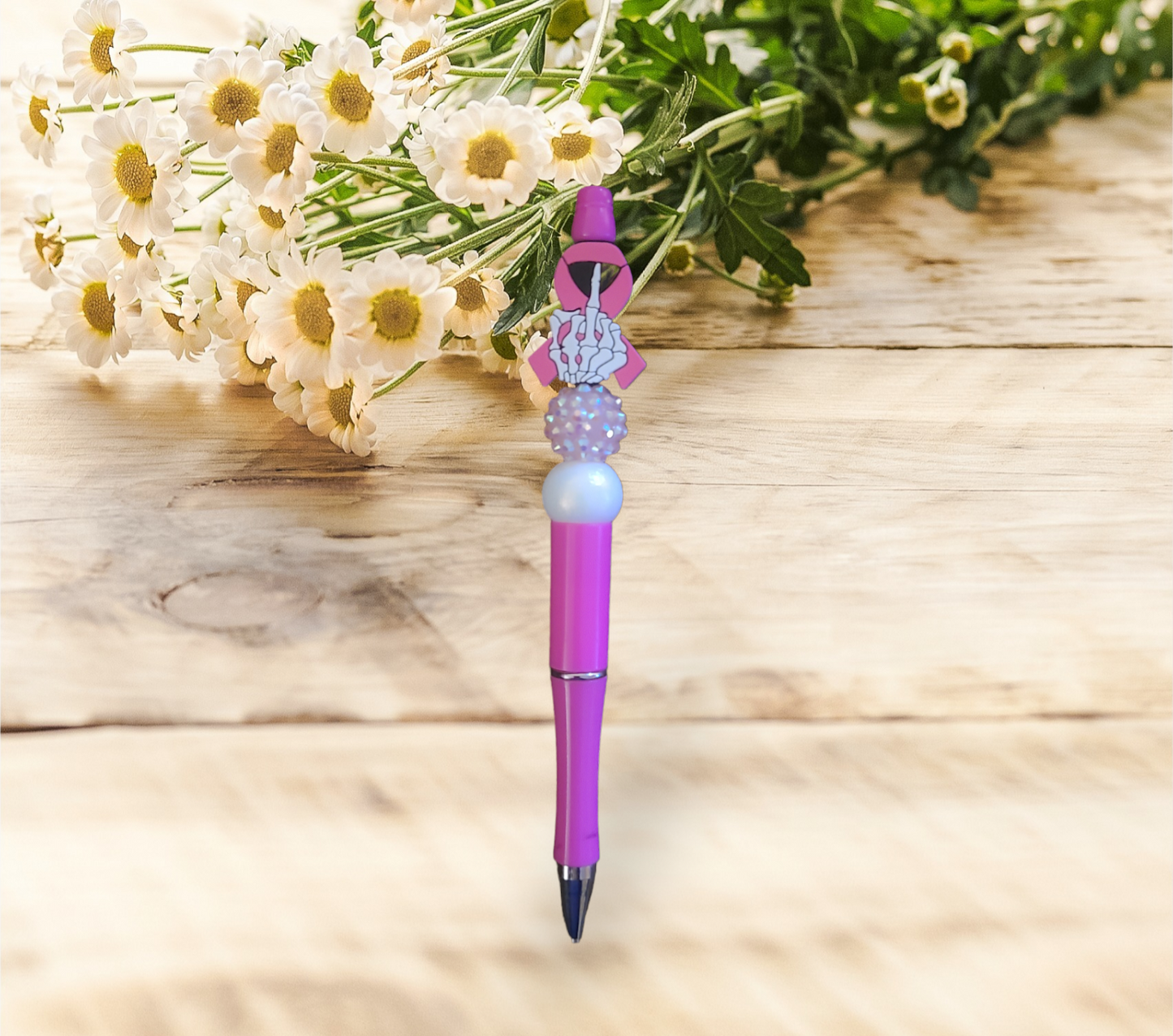 F*ck Cancer Beaded Pen - Pretty Things Created